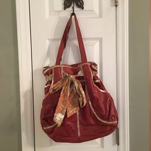 Anthropologie leather tote